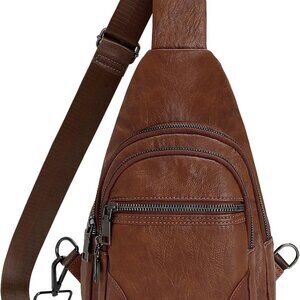 Brown Leather Sling Bag